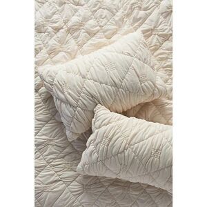Anthropologie Textured Landry Sheets King Size Set of 2 Cream